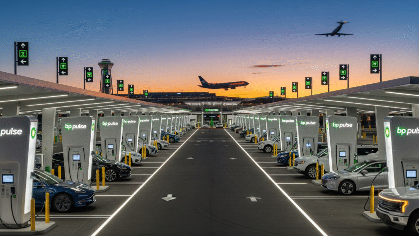 bp pulse launches its largest EV charging hub near LAX