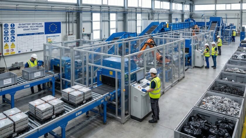 €63.4 Million Grant Signals Europe’s Policy Shift on Battery Recycling