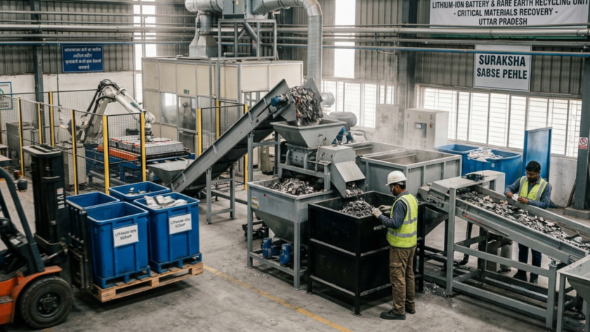 India Expands Critical Materials Recycling with New Lithium-Ion and Rare Earth Facility in Uttar Pradesh